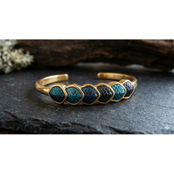 Le Bracelet : Palette « Abysses » (Sarcelle, Cyan, Indigo, Noir)