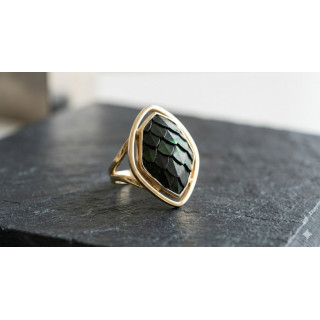 La Bague-Cercle Géométrique « Écaille Solo »